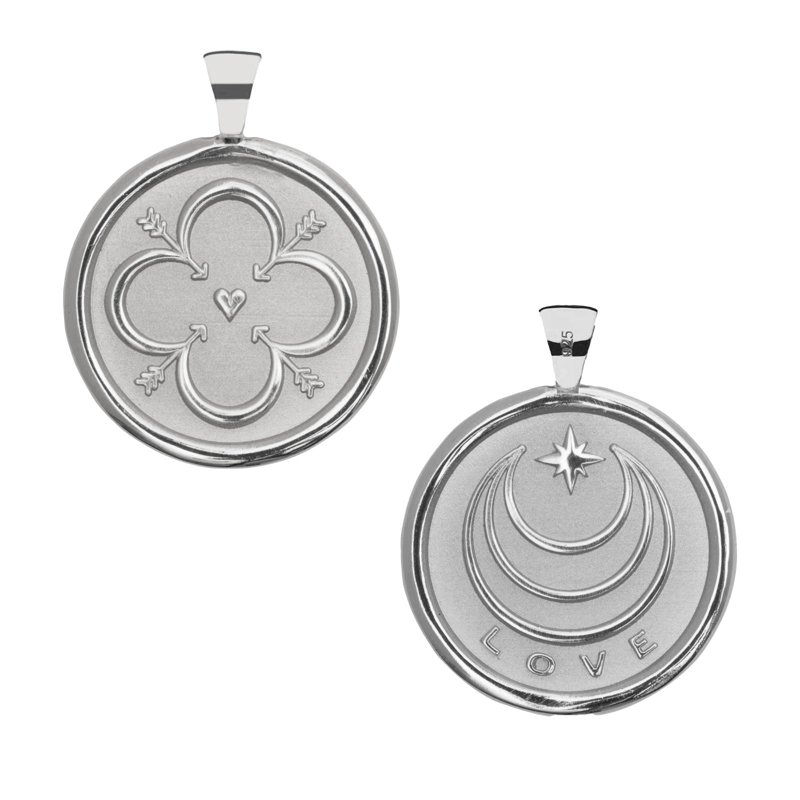 LOVE JW Original Pendant Coin in Silver