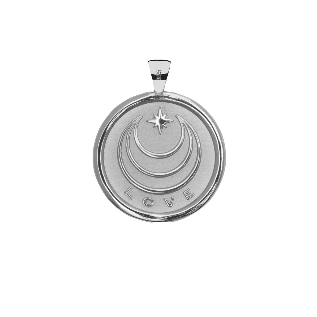 LOVE JW Original Pendant Coin in Silver
