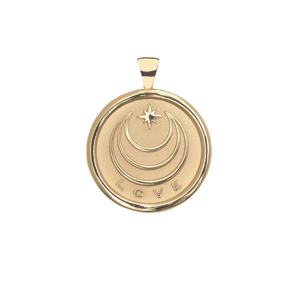 LOVE JW Original Pendant Coin in Solid Gold