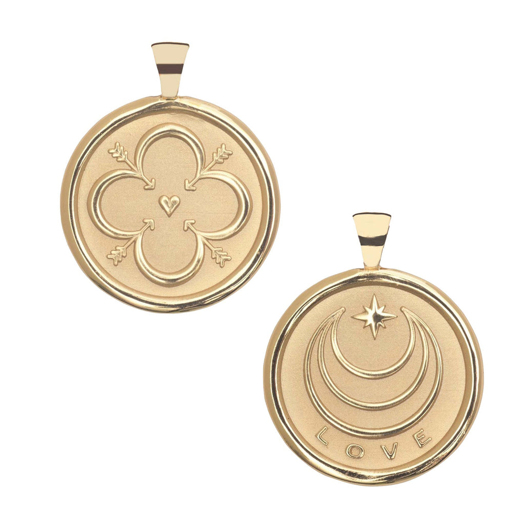 LOVE JW Original Pendant Coin in Solid Gold