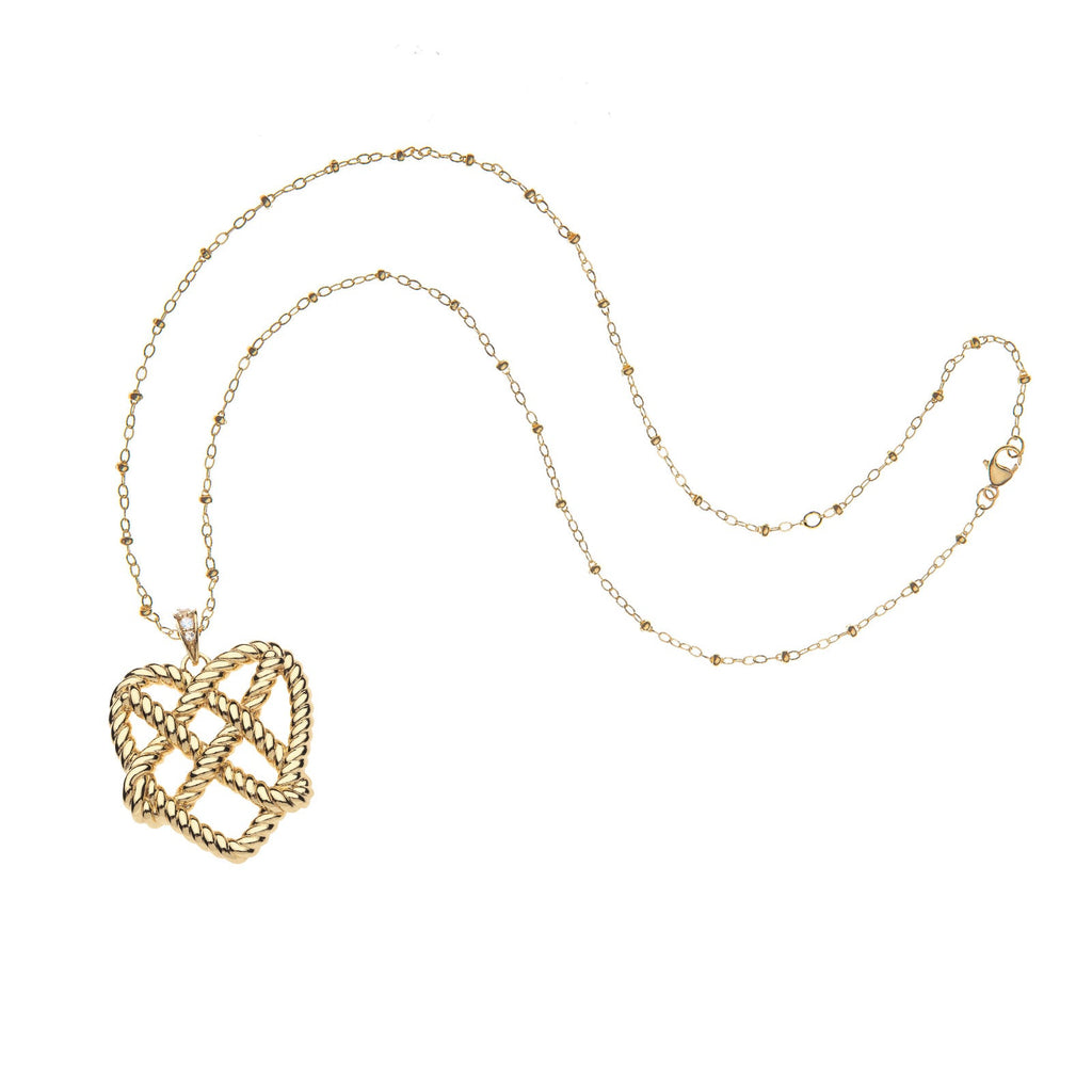 LOVE In a Knot Heart Pendant