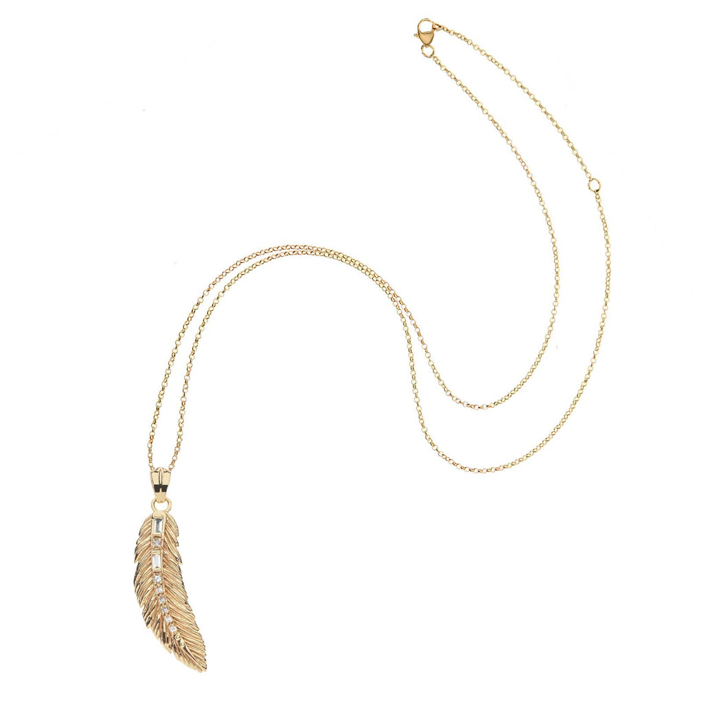 LUCKY Feather Pendant