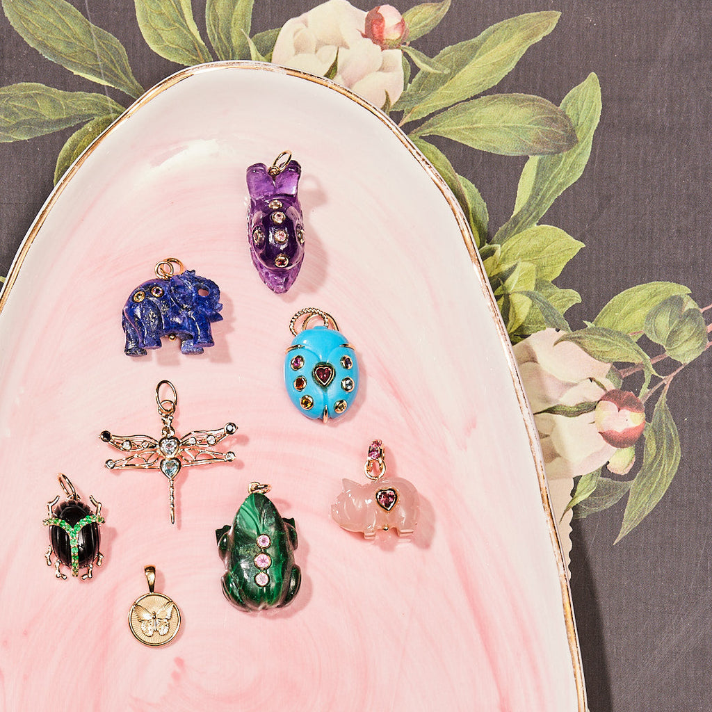 PROTECT Onyx Scarab Pendant in Solid Gold