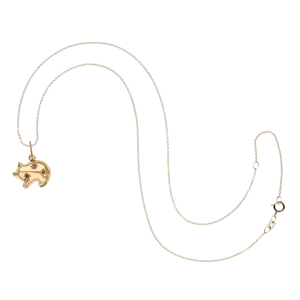 LUCKY Wishful Pig Pendant in Solid Gold