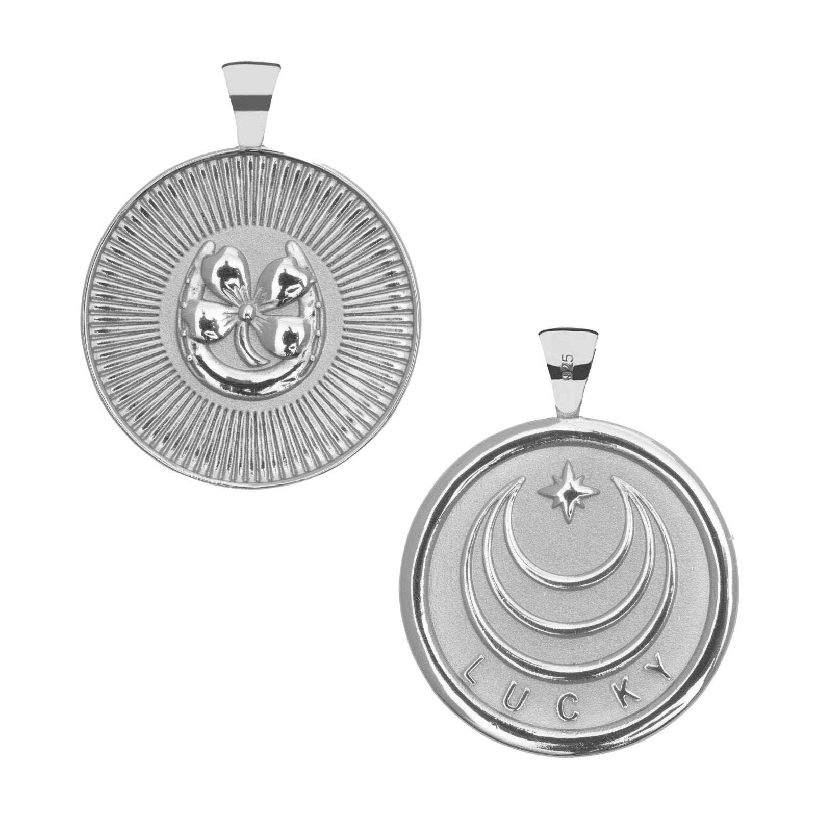 LUCKY JW Original Pendant Coin in Silver