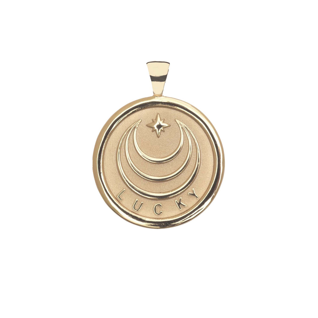 LUCKY JW Original Pendant Coin in Solid Gold