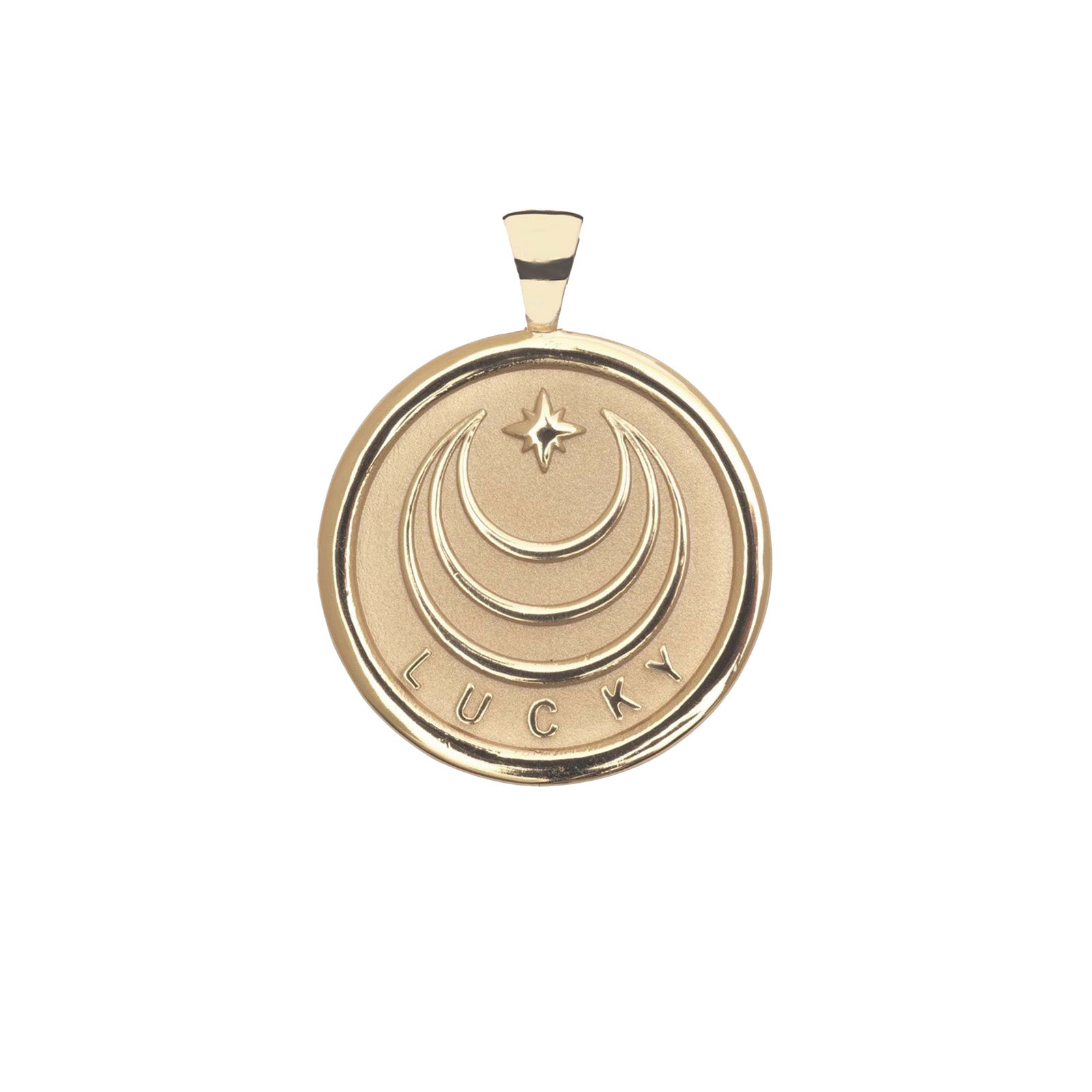 LUCKY JW Original Pendant Coin in Solid Gold