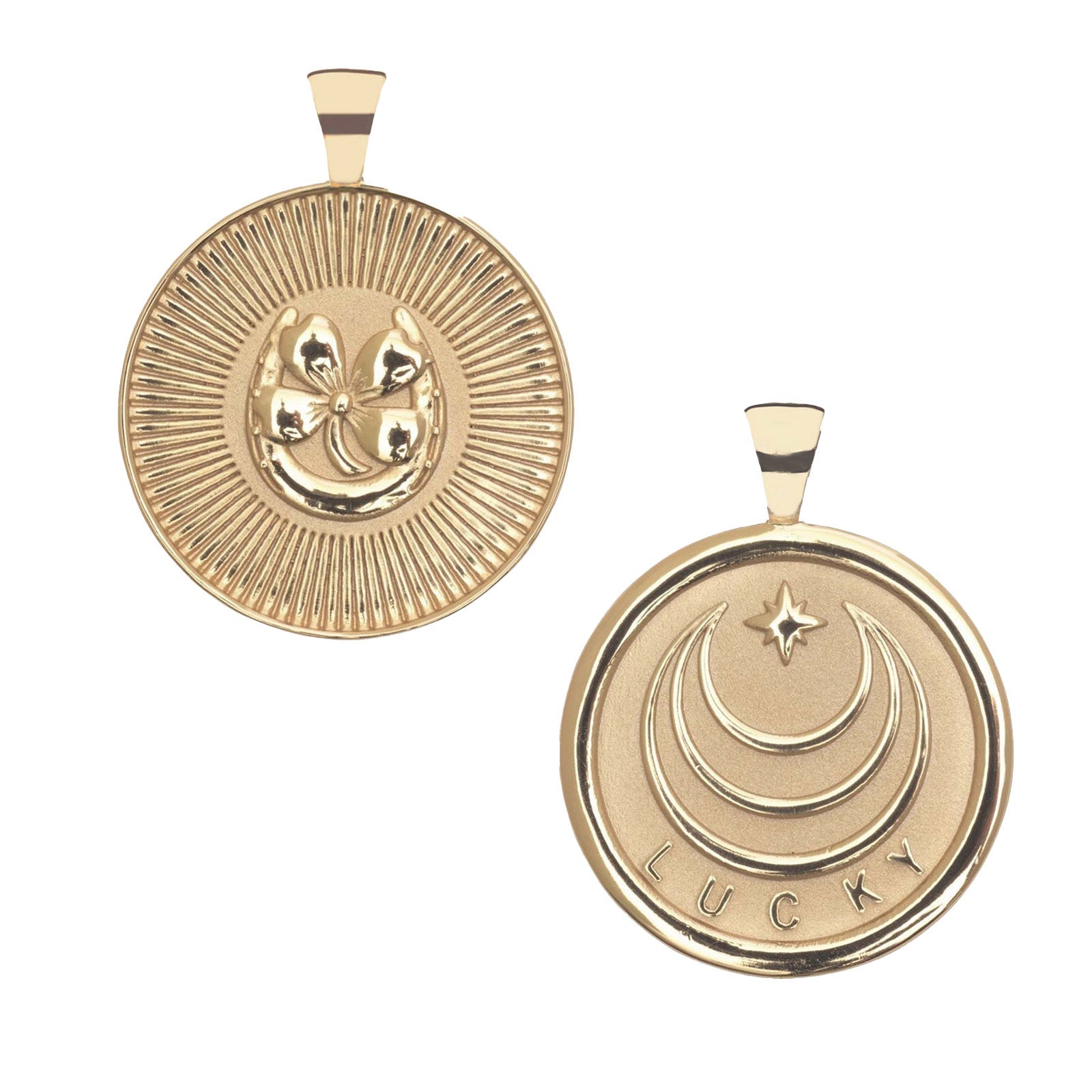 LUCKY JW Original Pendant Coin in Solid Gold