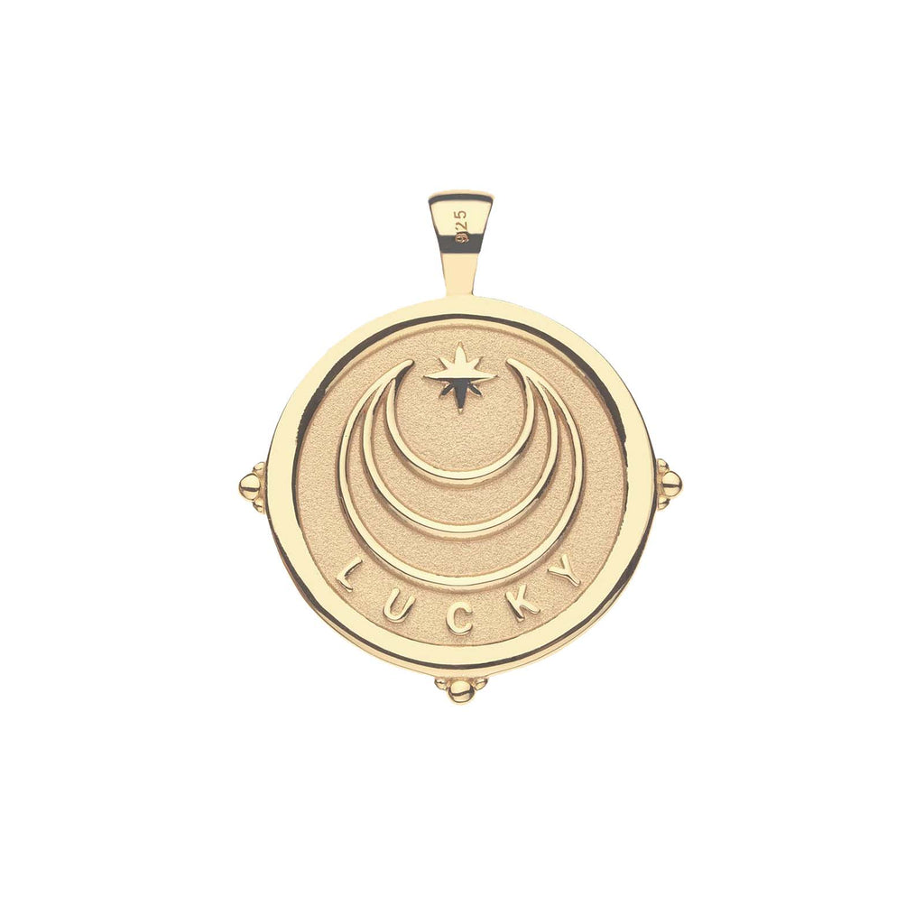 LUCKY JW Original Pendant Coin (Bonne Chance) in Solid Gold
