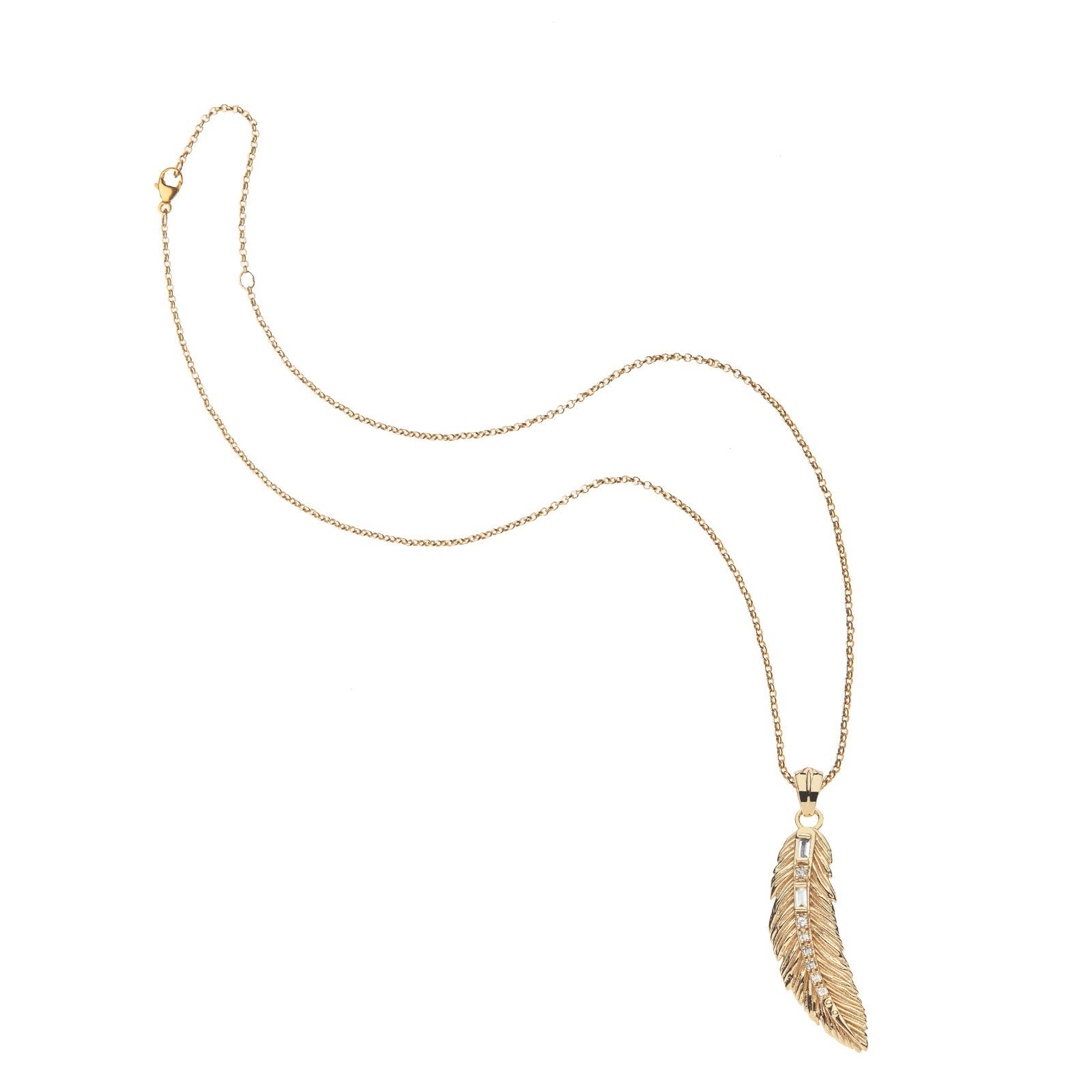 LUCKY Feather Pendant