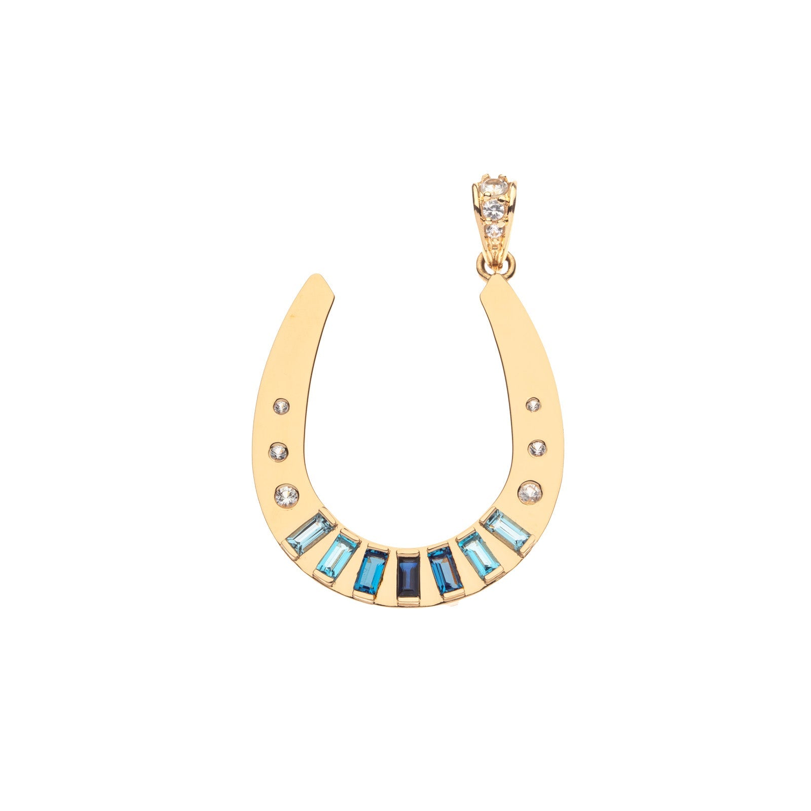 LUCKY Yellow Brick Road Horseshoe in Solid Gold