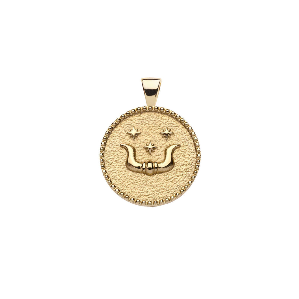 TAURUS JW Small Zodiac Pendant Coin - Apr 20 - May 20