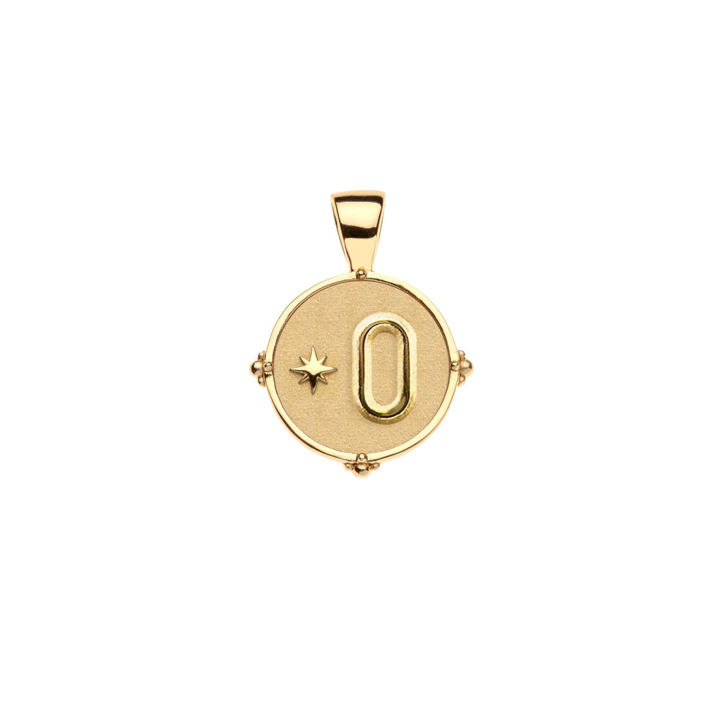 JW Letter Coin Pendant