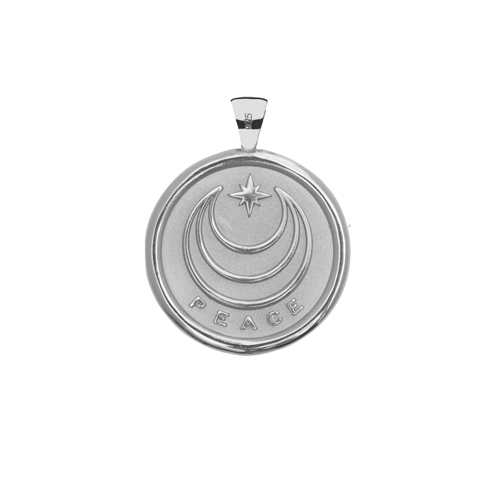 PEACE JW Original Pendant Coin in Silver