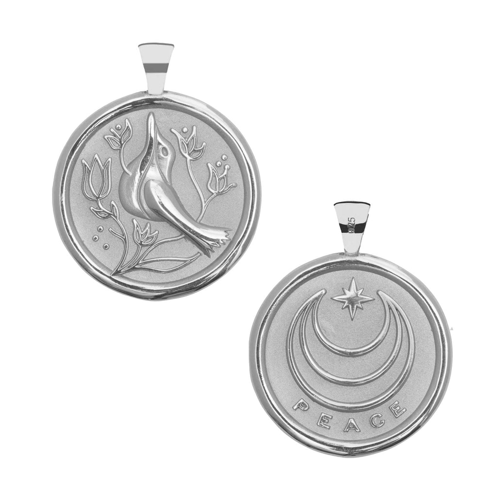 PEACE JW Original Pendant Coin in Silver