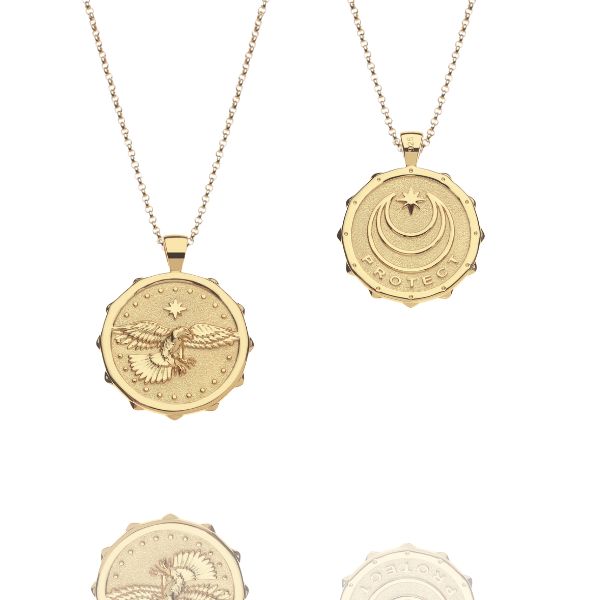 PROTECT Eagle JW Original Pendant Coin in Solid Gold