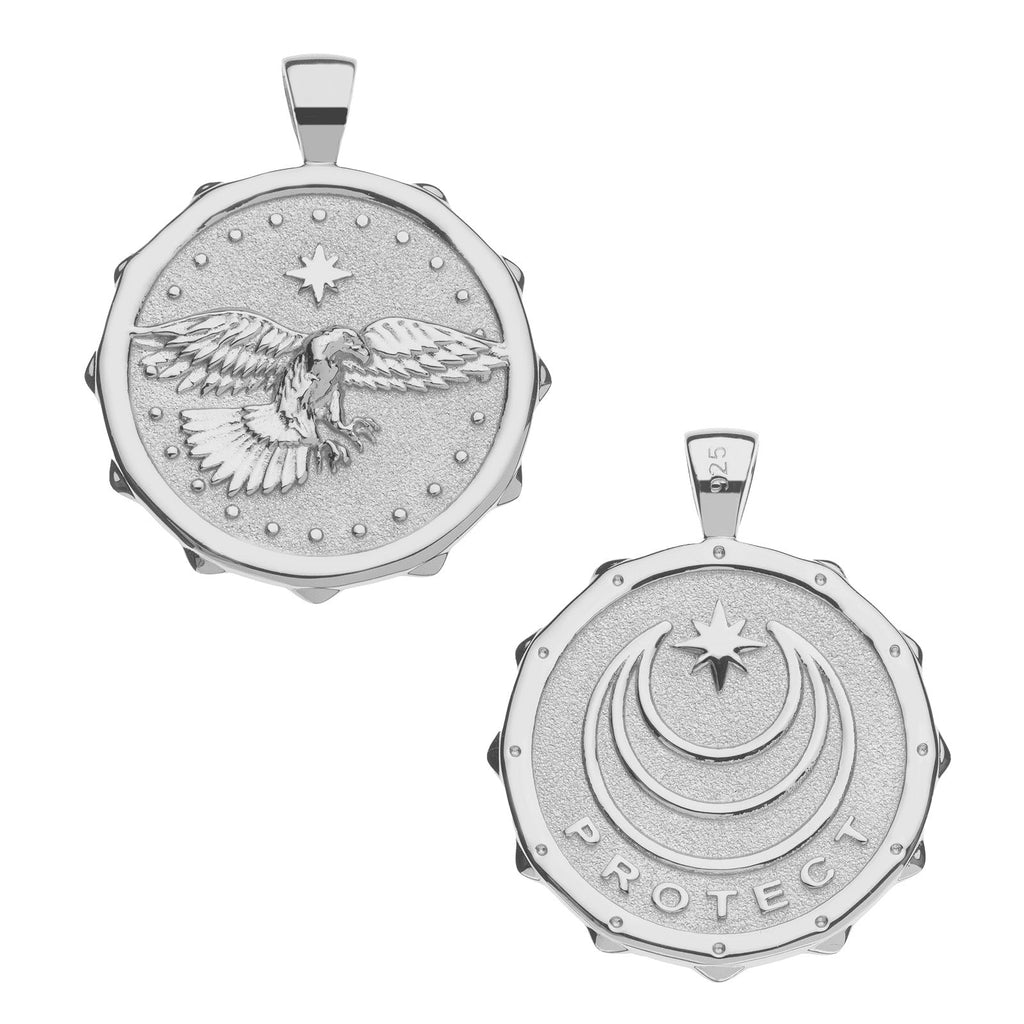 PROTECT Eagle JW Original Pendant Coin in Silver