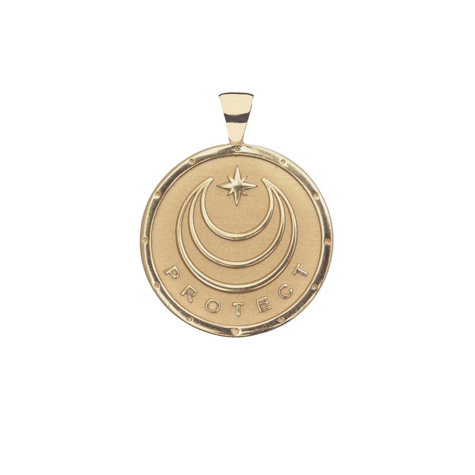 PROTECT JW Original Pendant Coin in Solid Gold