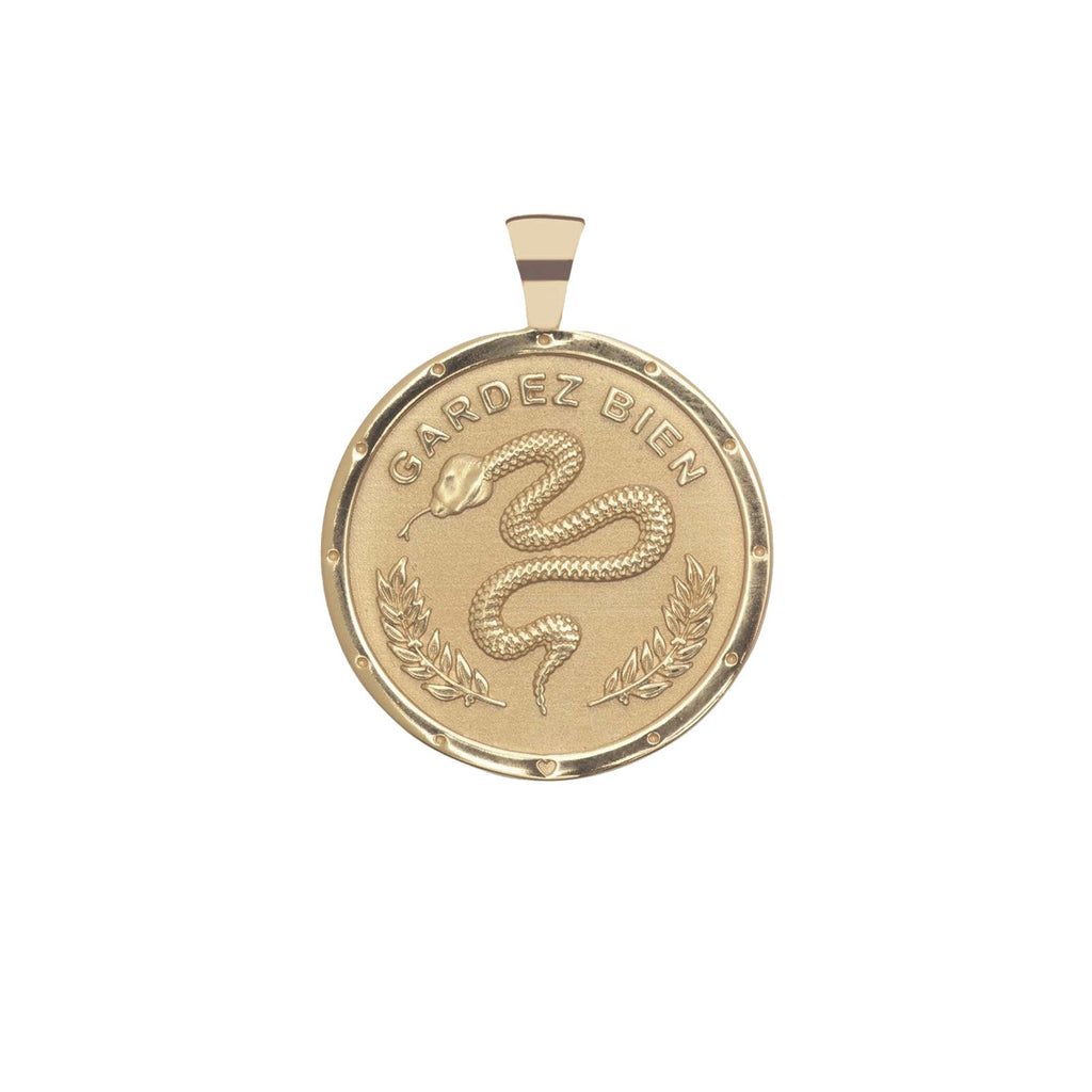PROTECT JW Original Pendant Coin in Solid Gold
