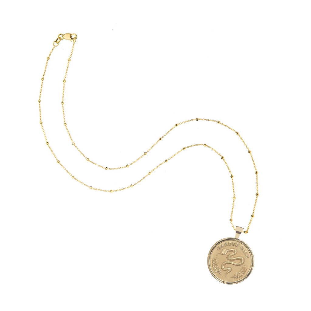 PROTECT JW Original Pendant Coin in Solid Gold