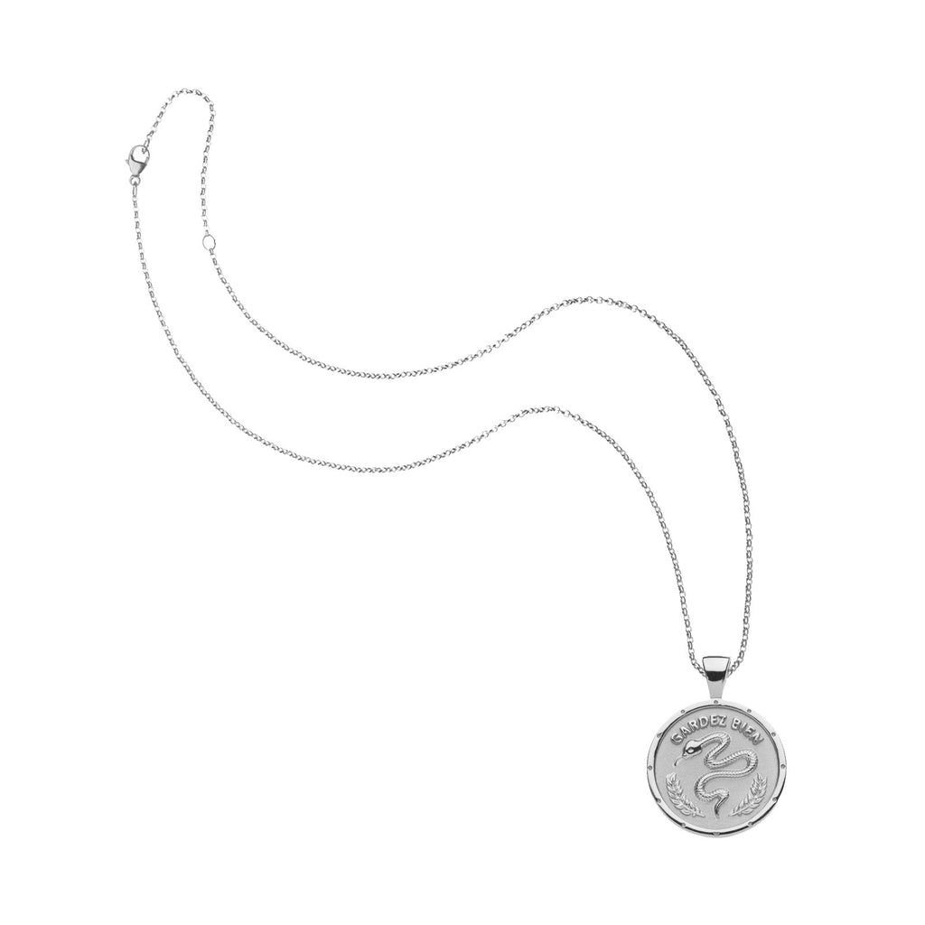 PROTECT JW Small Pendant Coin in Silver