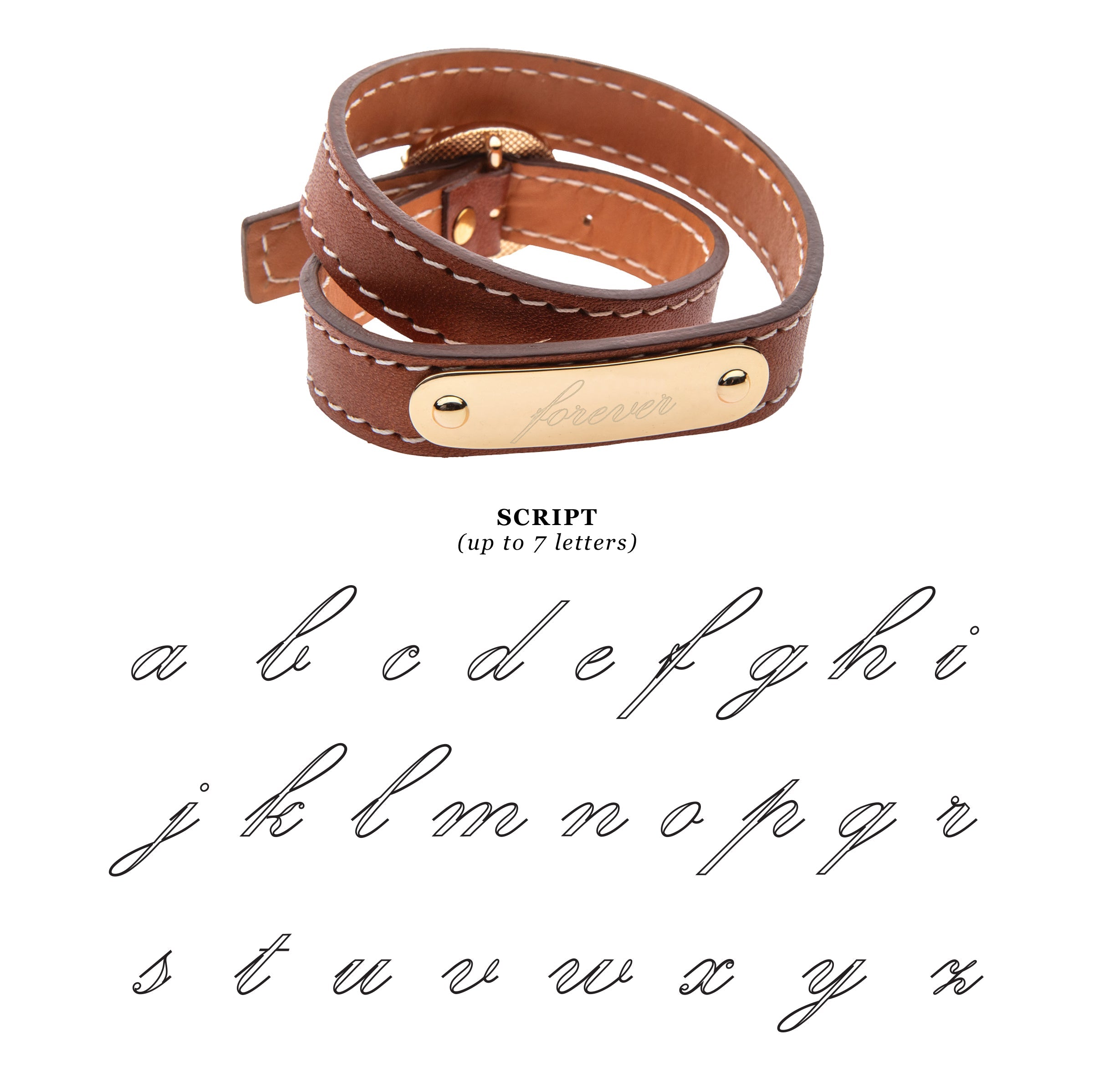 LUCKY Engravable Leather Cuff
