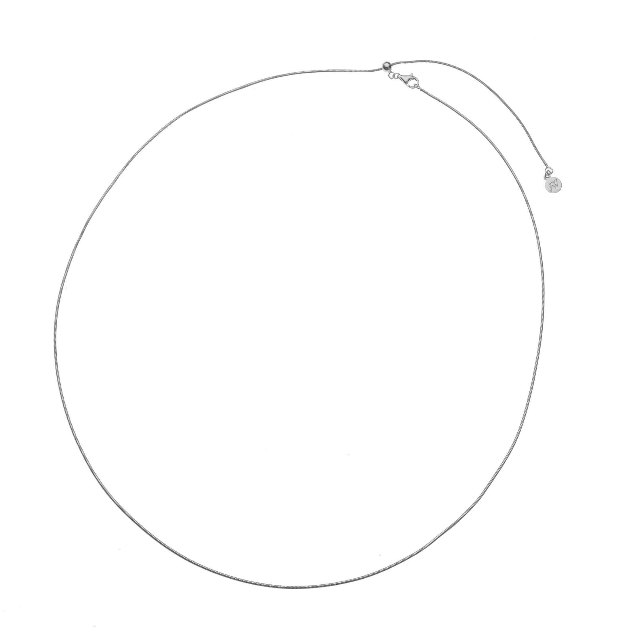 Adjustable 24 Inch Snake Chain in Silver