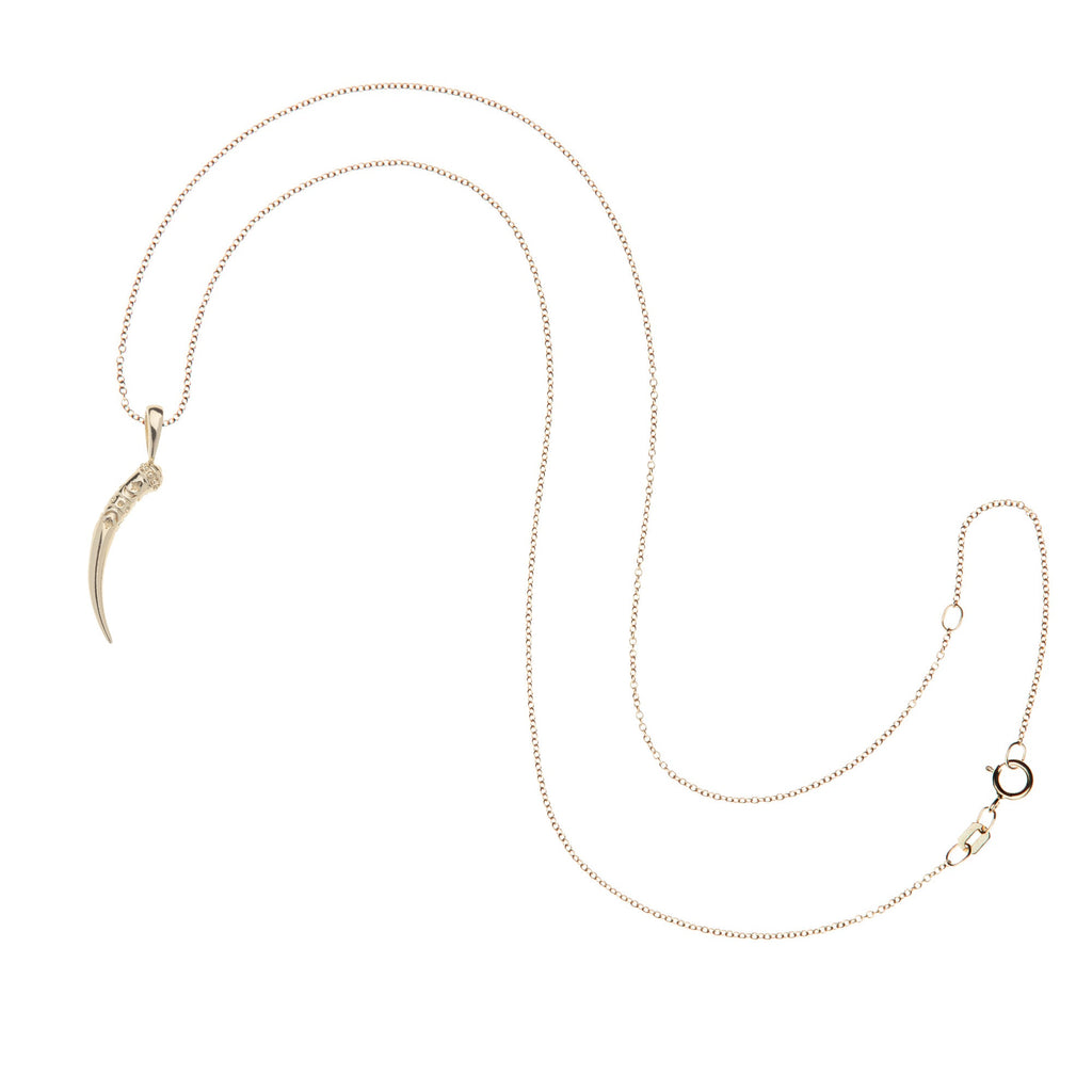PROTECT JW Small Tusk Pendant in Solid Gold