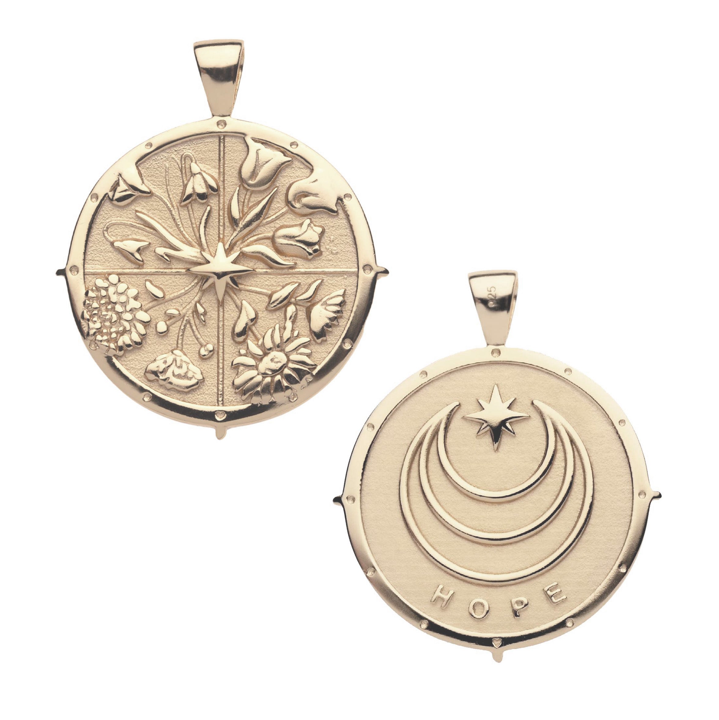 HOPE JW Original Pendant Coin in Solid Gold