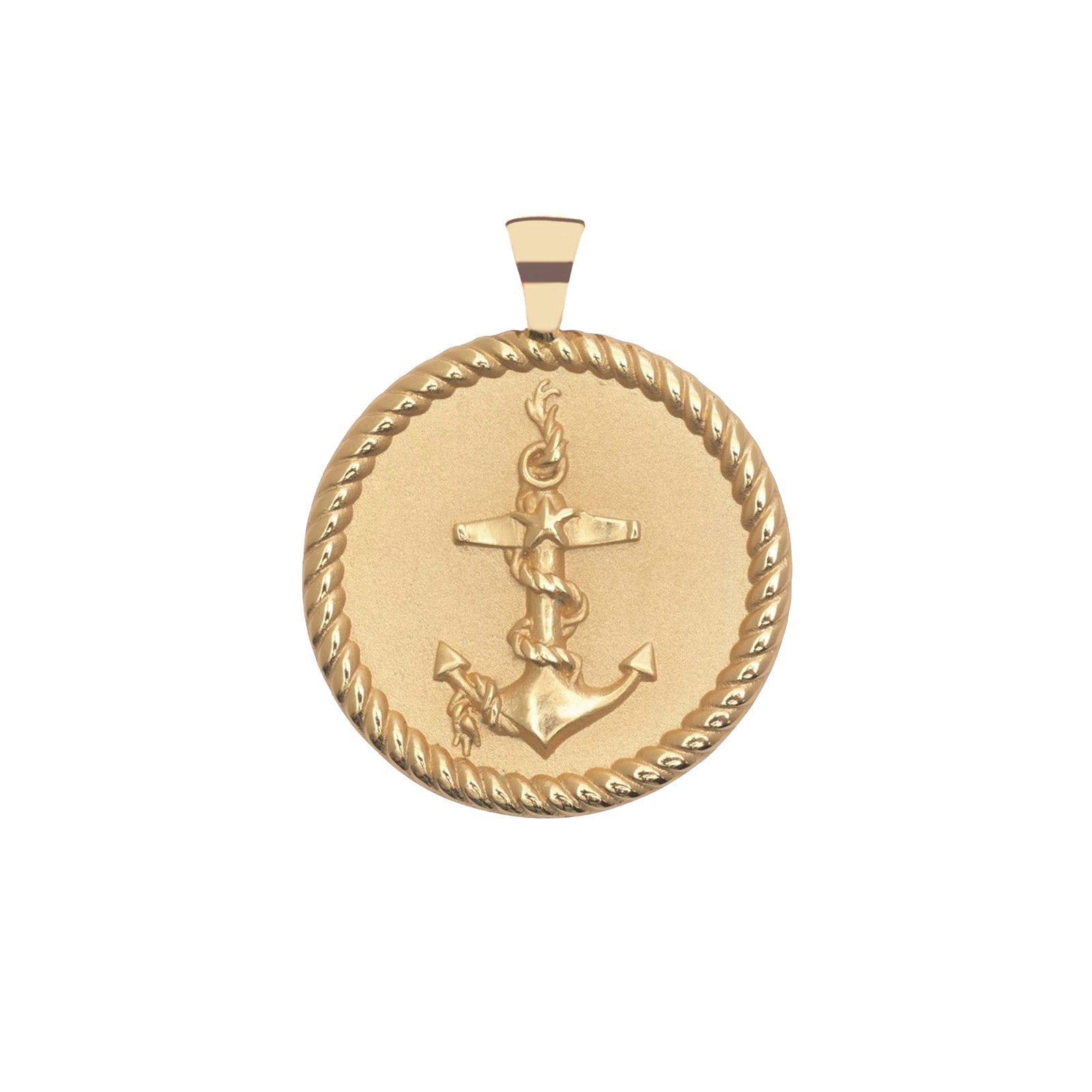 STRONG JW Original Pendant Coin (Anchor) in Solid Gold