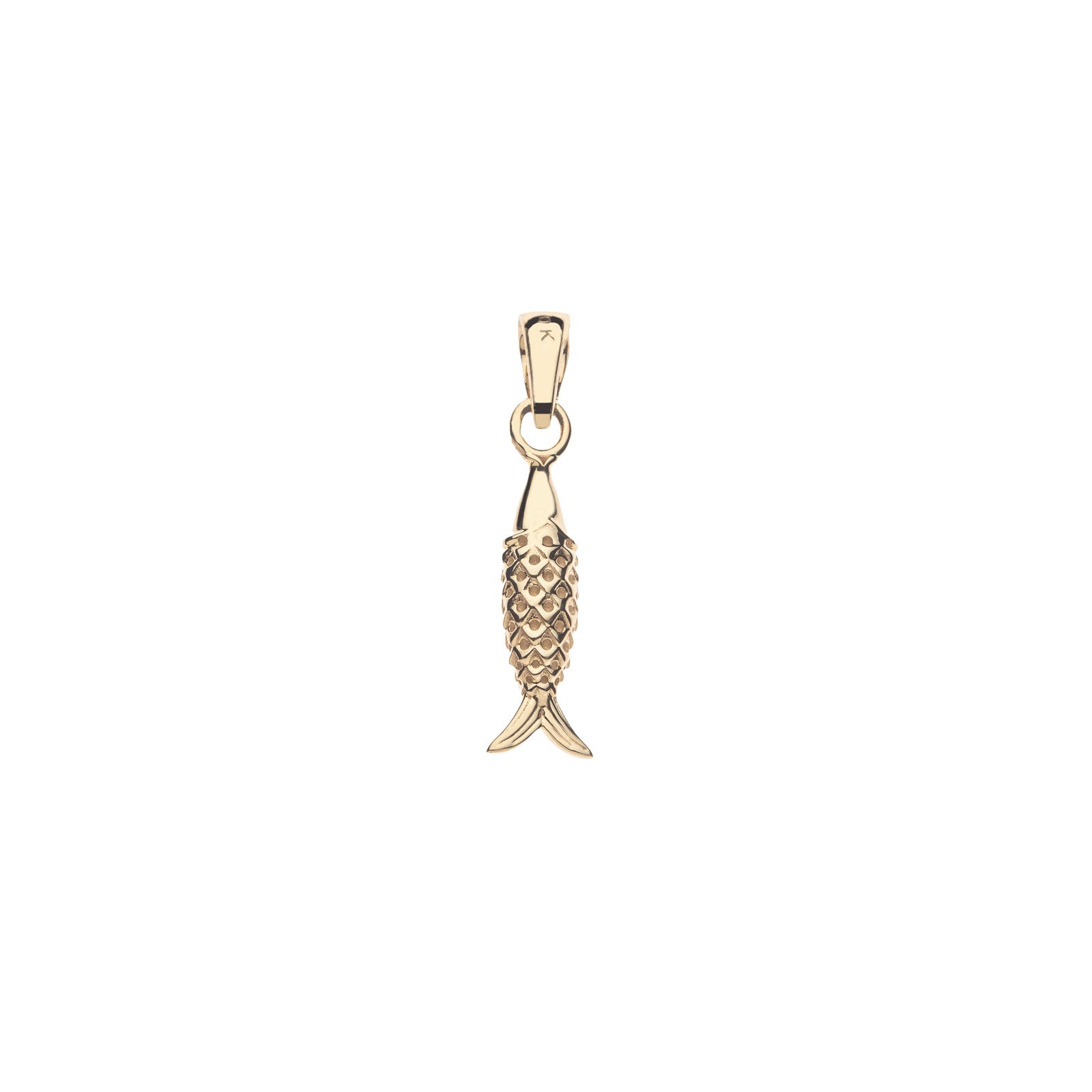 STRONG Shiny Scales Pendant in Solid Gold