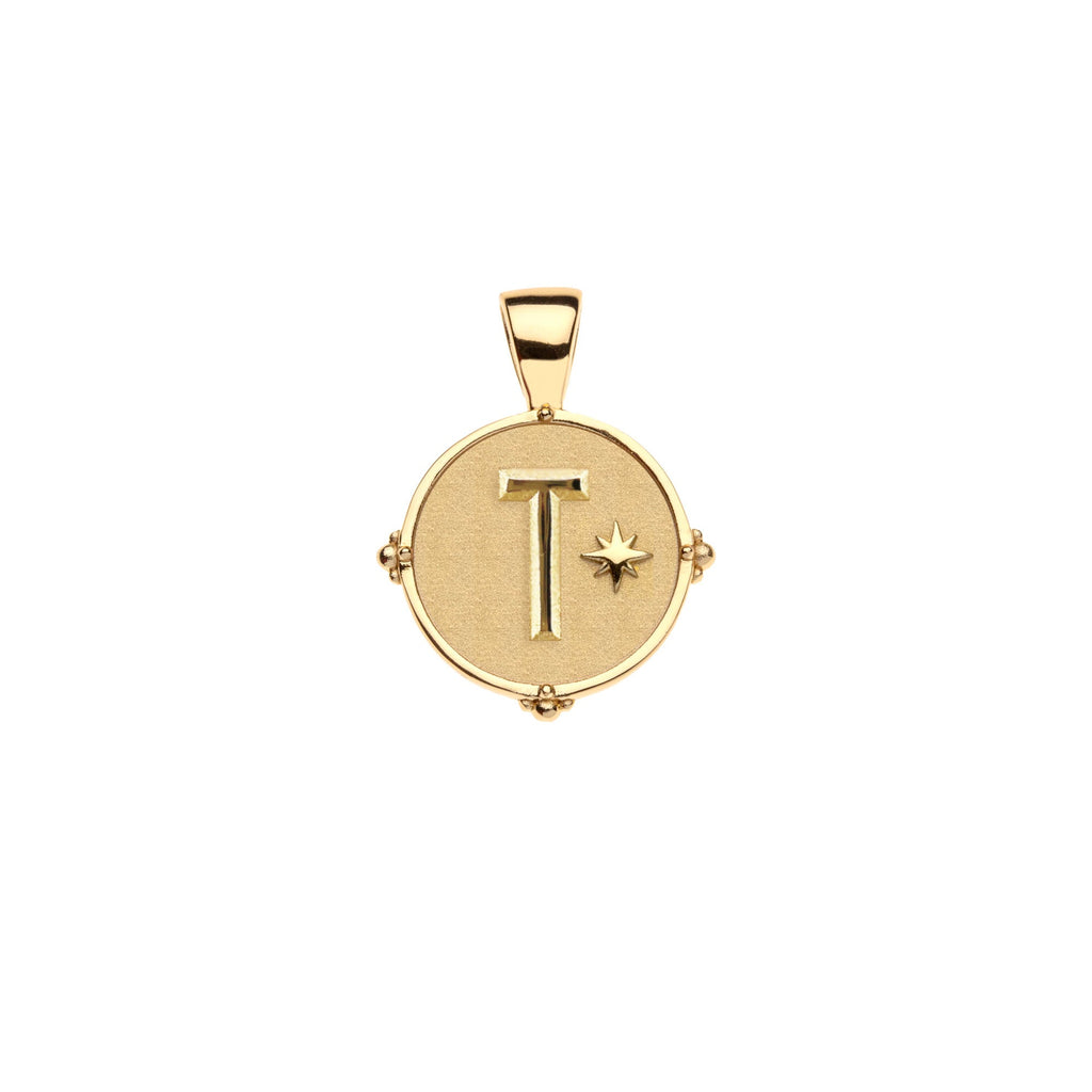 JW Letter Coin Pendant