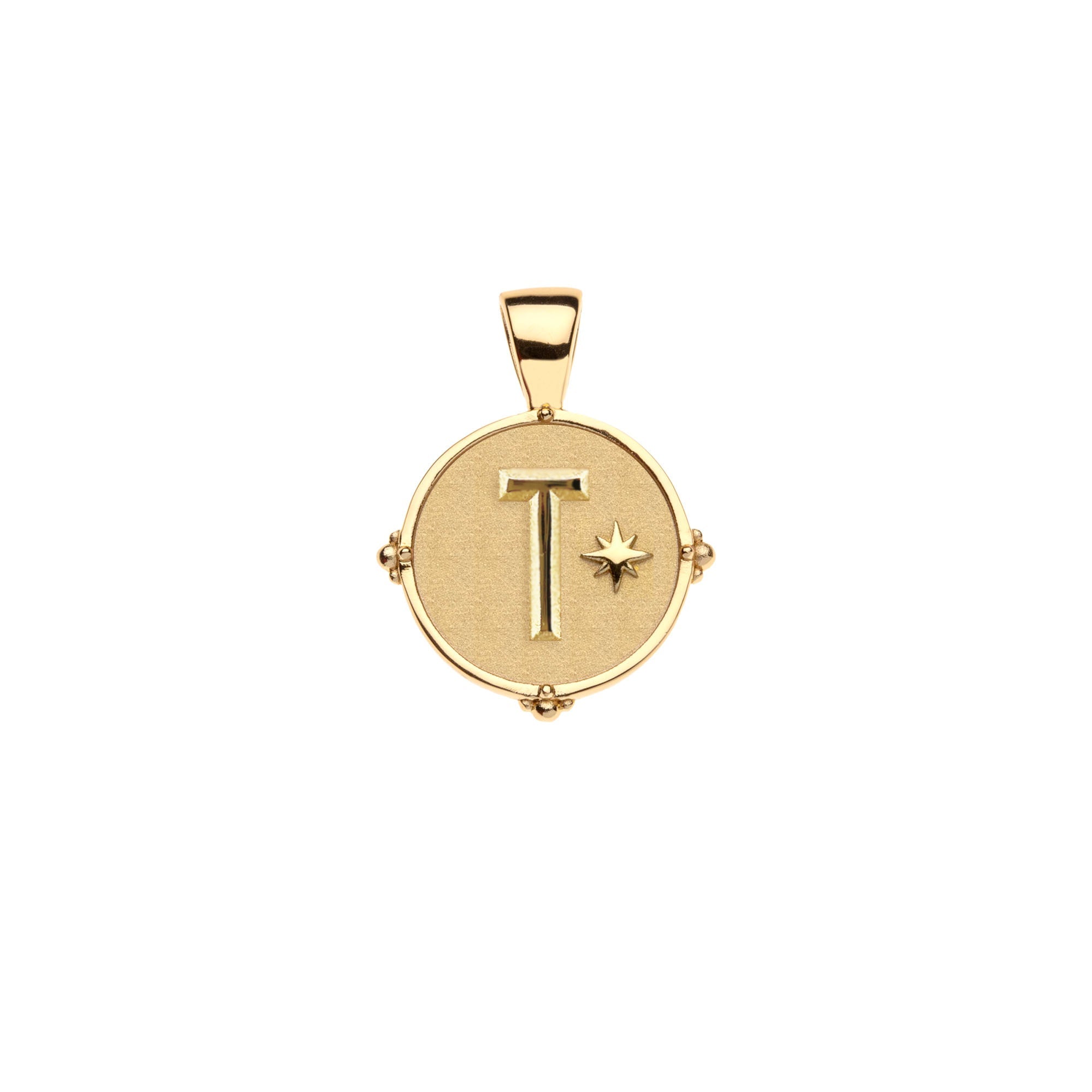 JW Letter Coin Pendant