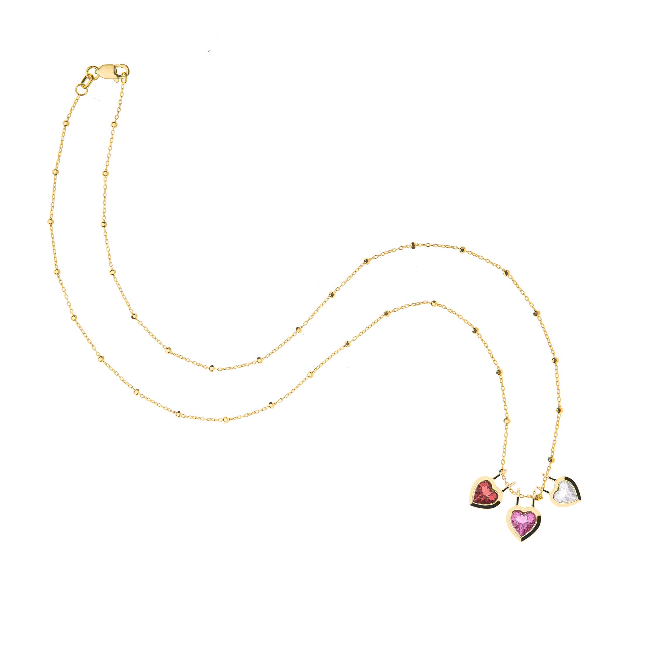 LOVE Rainbow Birthstone Pendant in Solid Gold