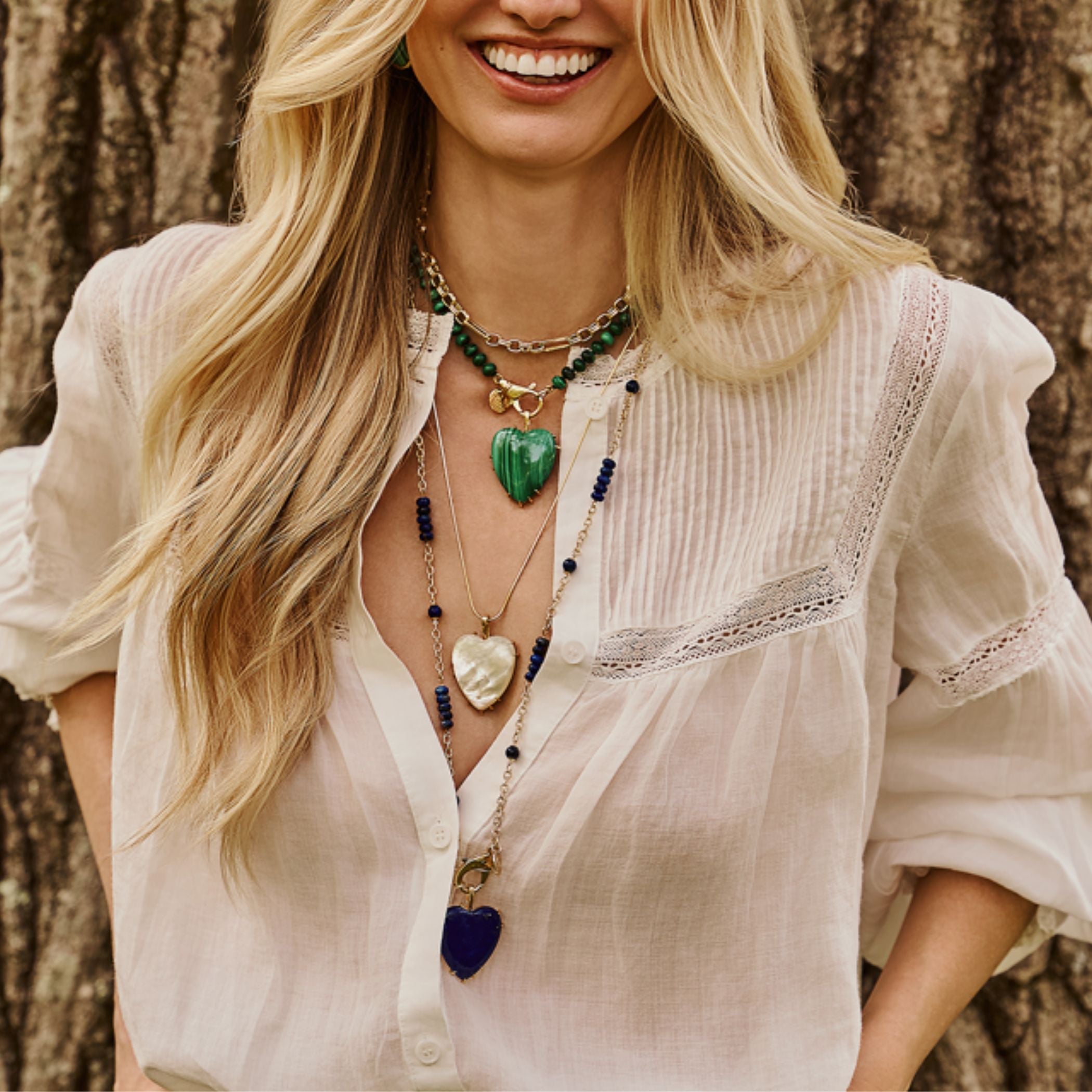 LOVE Carry Your Heart Pendant in Malachite