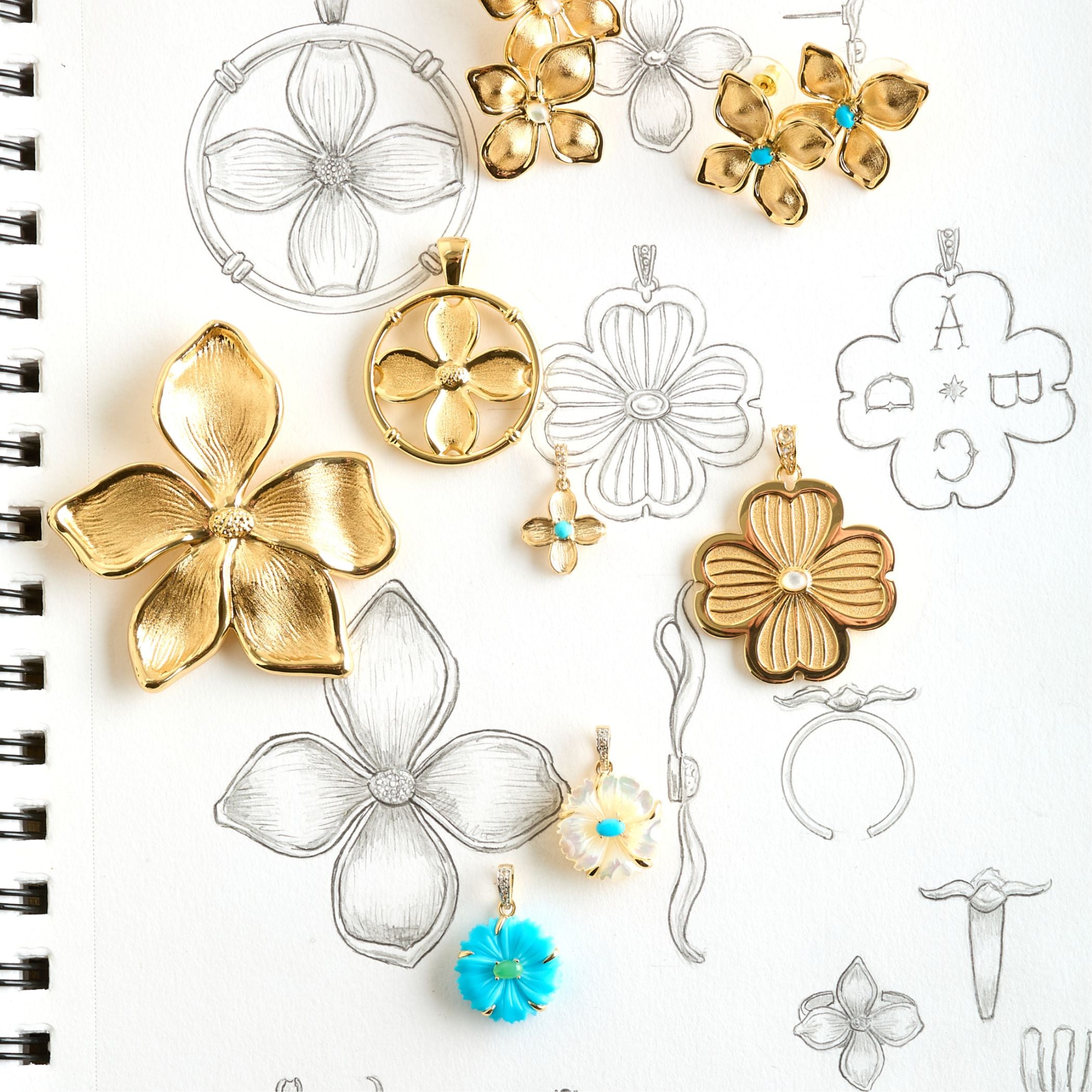 JOY Garden Party Engravable Dogwood Pendant